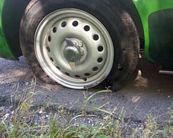 Herausforderung - Reifenplatzer